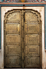 india, jaipur: a magnificent door in the city pala - 2651605
