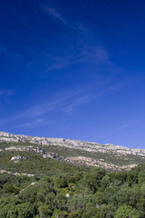 Fototapeta na wymiar blue sky over the mountain