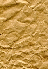 crumpled brown paper bag