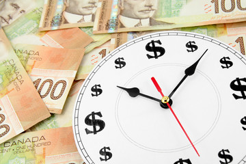  clock and canadian dollars