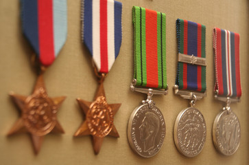 assorted war medals