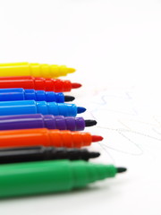 bunt stifte nah aufnahme