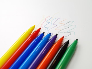 bunt stifte nah aufnahme