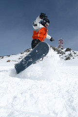 snowboarder in motion