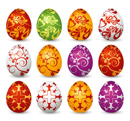 twelve easter eggs