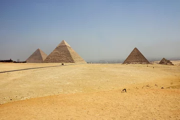 Papier Peint photo Lavable Egypte pyramids at giza - egypt