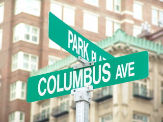 columbus avenue and park place cross roads in the