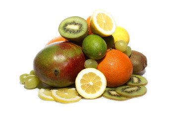 fruits isolated on white