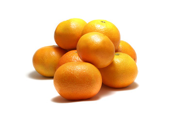 tangerines isolated on white
