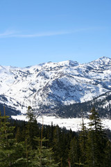 sierra mountains and valley