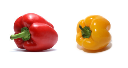 yellow sweet pepper isolated on white