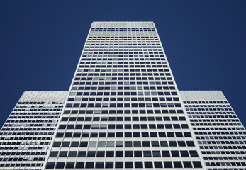 symmetrical white office building