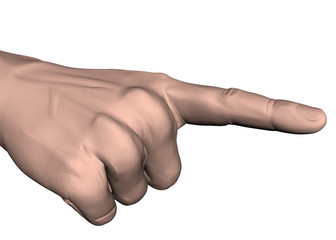 hand with pointing finger