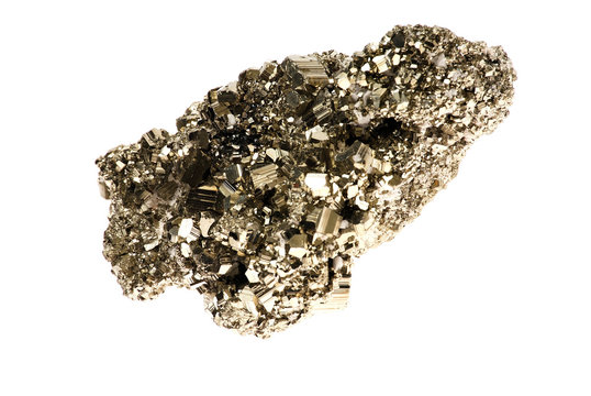 pirite con sfondo bianco