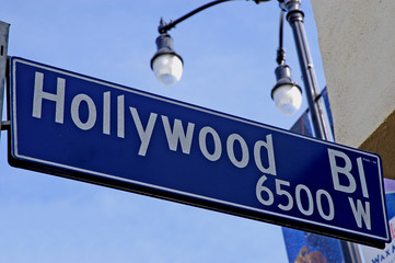 Obraz premium hollywood bl street sign