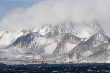 Wandcirkels plexiglas antarctic mountain range © DrBruck