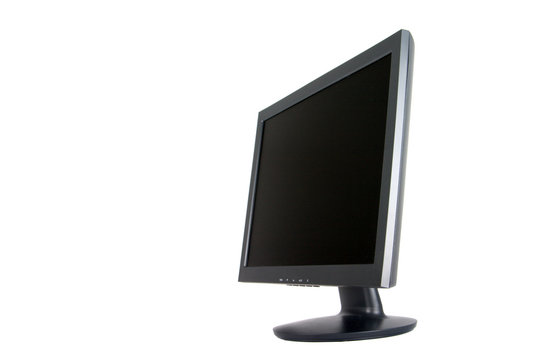 Wide Screen Computer Monitor At Angle