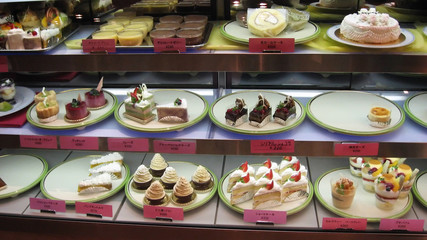 japanese dessert display