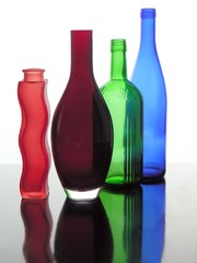coloured bottles