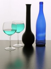 in blue colours