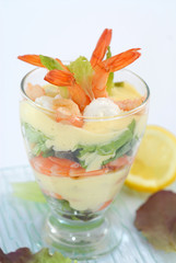 salades de crevettes