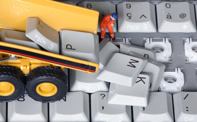 Fototapeta premium chantier clavier 14