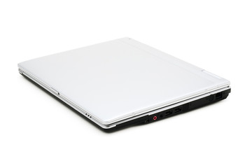 closed laptop (isolated on white)
