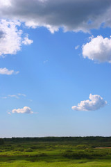 fields and sky