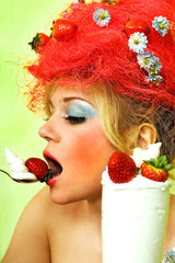 glamour strawberry girl