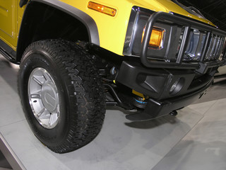 yellow heavy duty suv