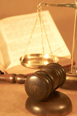 gavel and book