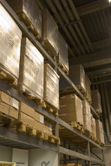 Obraz premium entrepot,palettes
