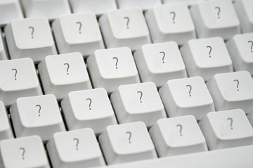 tastatur mit fragezeichen