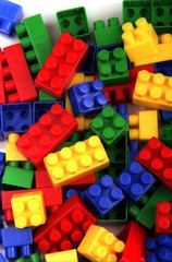 colorful plastic bricks