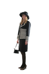 pretty young lady in formal dress