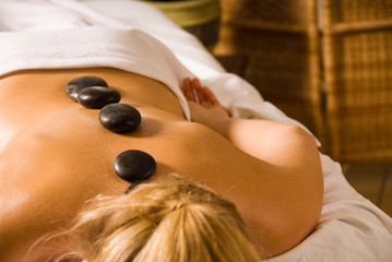 Obraz na płótnie Canvas stone massage