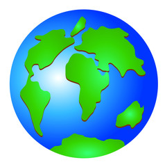 globe showing americas and europe