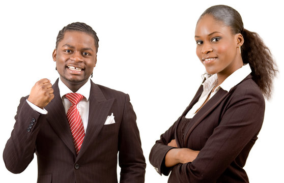happy business team