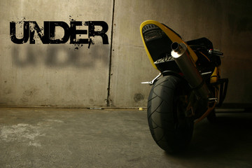 motorbike in the basement
