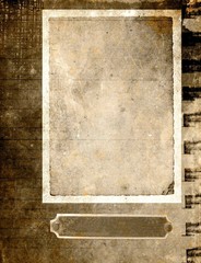 vintage paper frame - sepia
