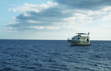 red sea and yacht