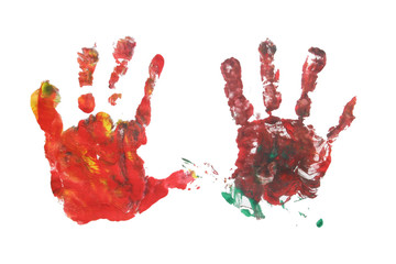 children&rsquo;s hand prints