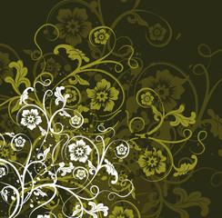grunge floral background