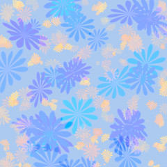 blue flowers pattern