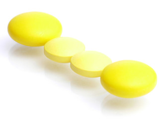 four pills in line