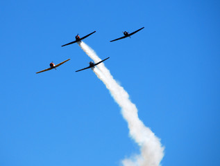 four jetfighters in formation