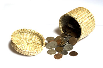 coins in basket
