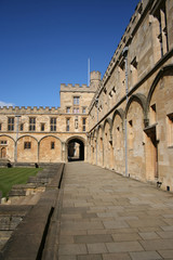 wall of tom quad christ church college oxford