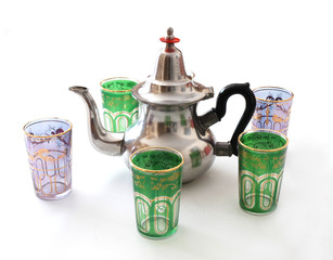 teapot and glasses