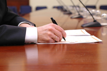 businessman at work, business presentation
